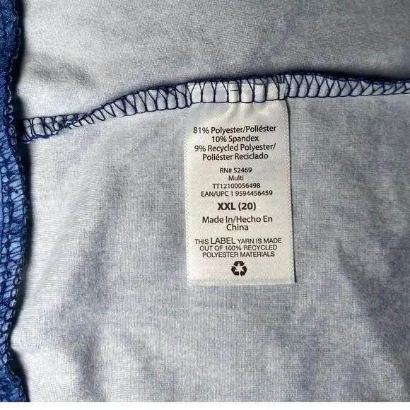 Time and Tru Blue Tie Dye Leggings - Women's XXL - Picture 8 of 10